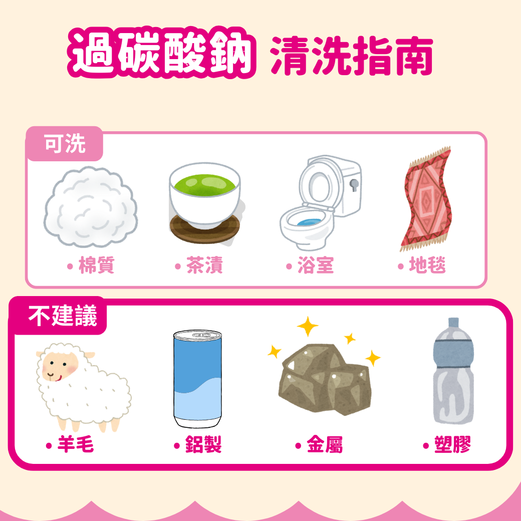 過碳酸鈉可以洗什麼?不能洗什麼?