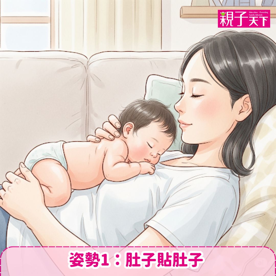tummy time姿勢-肚子貼肚子