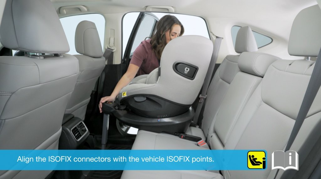 ISOFIX怎麼安裝？ISOFIX 款式的安全座椅是以鋼性插銷方式固定於車後座，兩邊對準後插入固定。