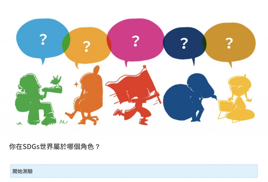 測試看看你在SDGs世界屬於哪種角色？