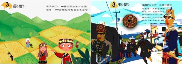 以排灣族歲時祭儀為主軸發展的「土坂VUSAM文化實驗小學」,與數學知識結合,發展出獨一無二的排灣族數學課程。/土坂國小提供。