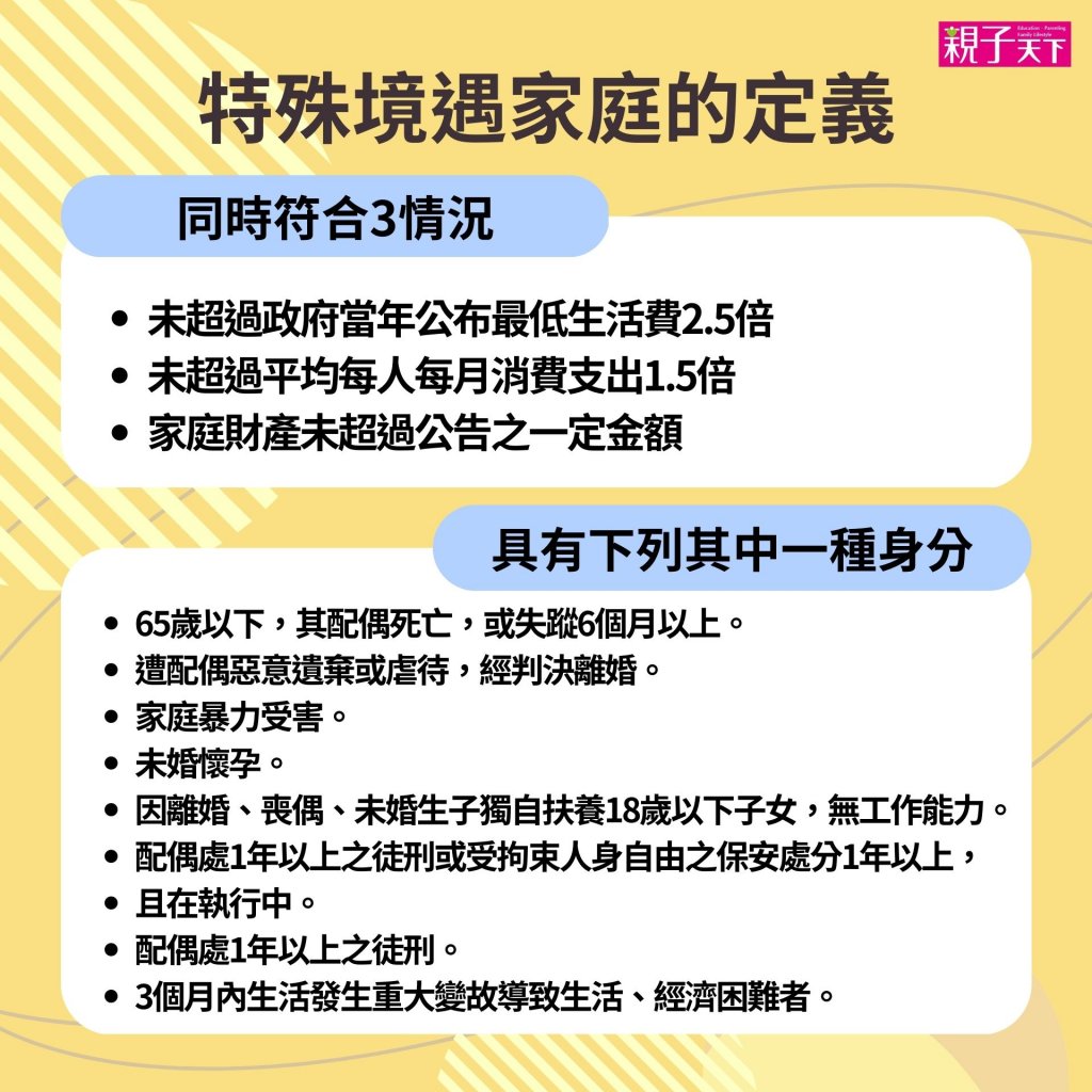 特殊境遇家庭定義