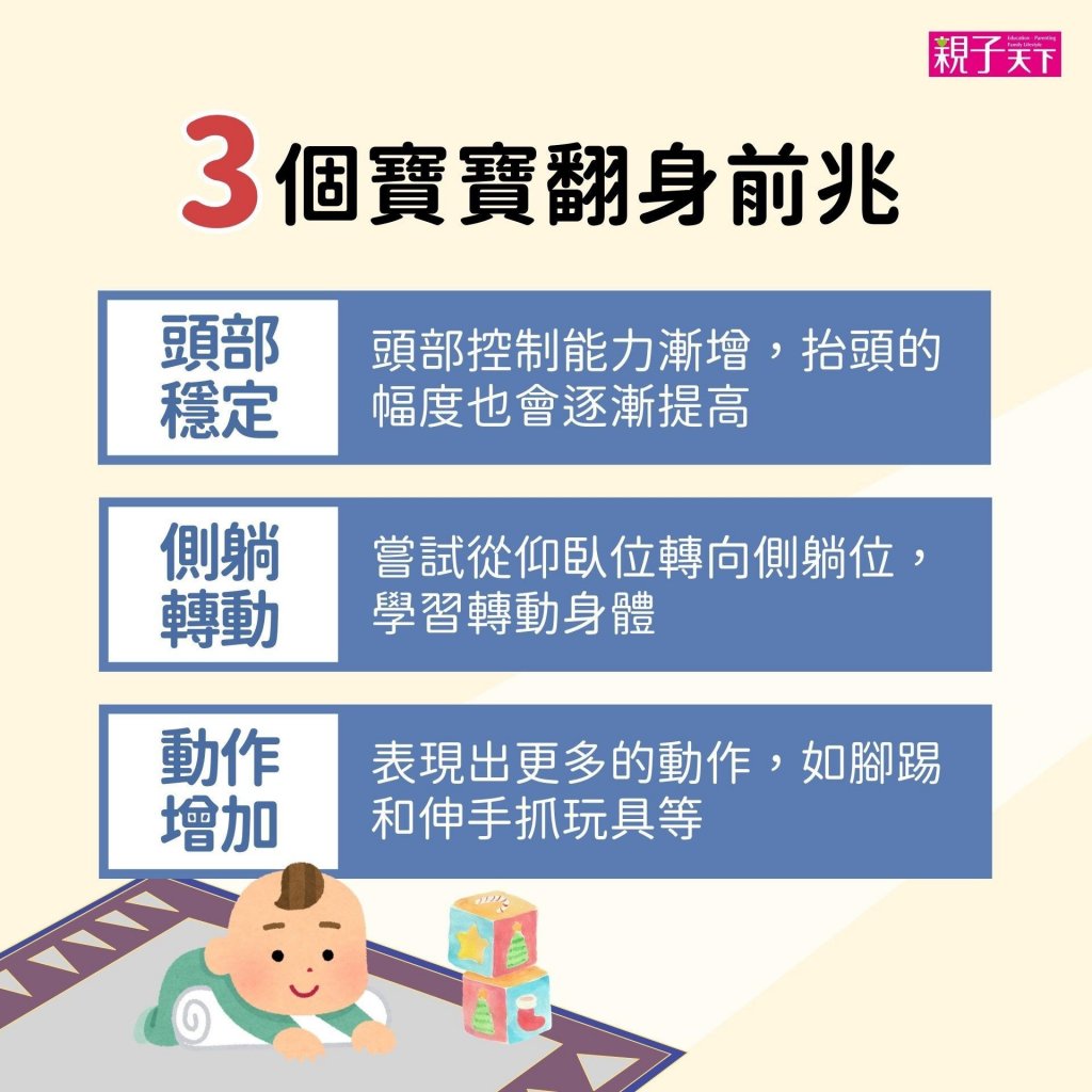 嬰兒翻身前兆